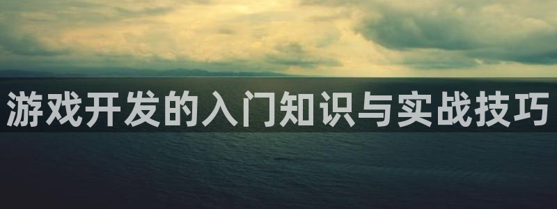 沐鸣2平台测速登录：游戏开发的入门知识与实战技巧